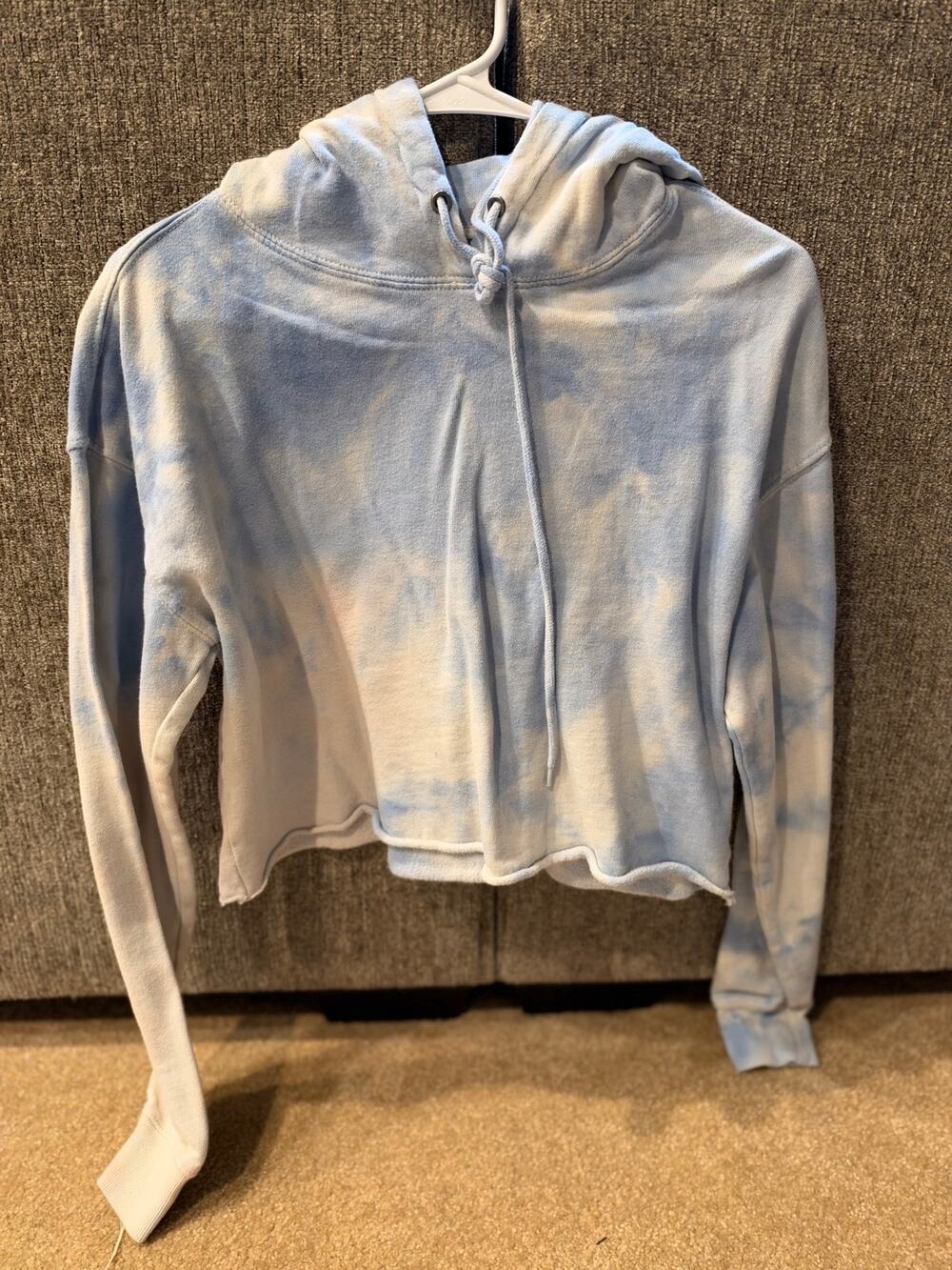 Women’s Wild Fable Blue Tie Dye Cropped Hoodie Size Small